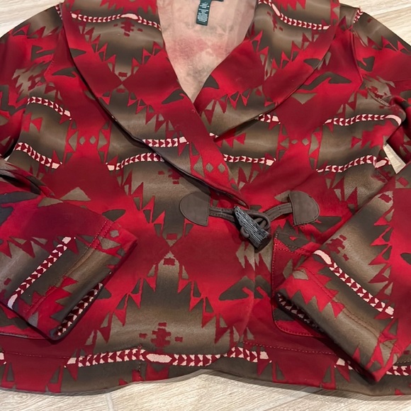 Ralph Lauren jeans LRL cardigan size L Aztec print toggle sweater southwestern - Picture 4 of 9